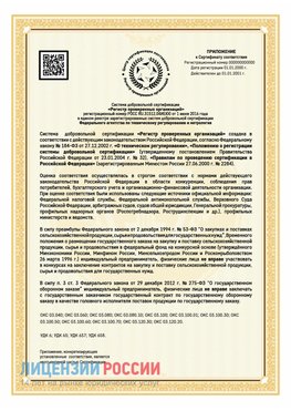 Приложение к сертификату для ИП Алатырь Сертификат СТО 03.080.02033720.1-2020